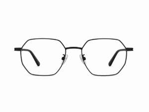 Monture Hexagonale Moderne Noir